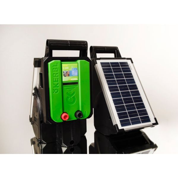 ELETTRIFICATORE SOLARE PER RECINTO ELETTRICO TITAN SOLAR S1400 1,40J COMPLETO BATTERIA AGM 4 AH