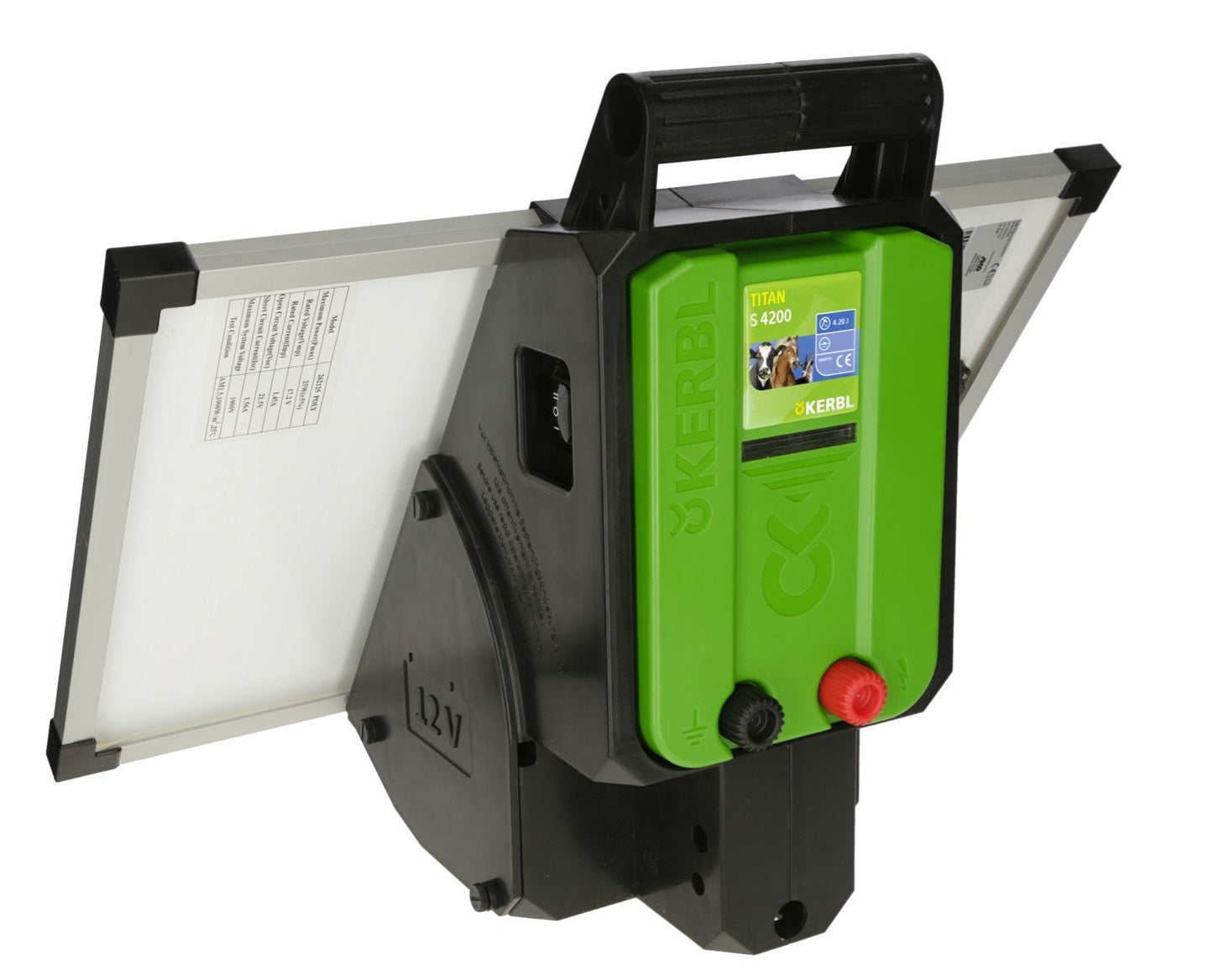 Elettrificatore Solare per recinto elettrico TITAN SOLAR S4200 4,2J completo batteria AGM 18 Ah