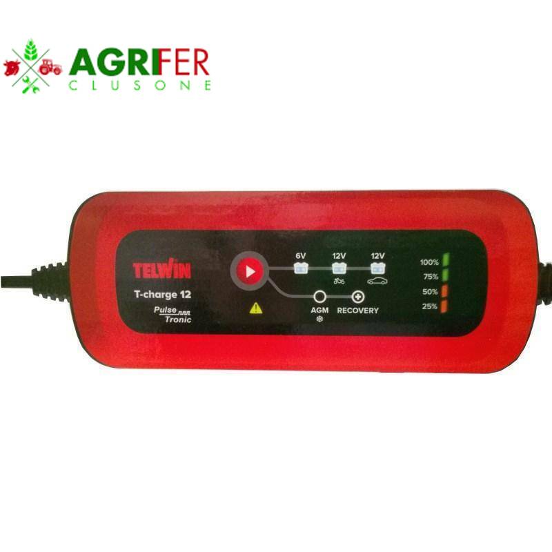 CARICA BATTERIE E MANTENITORE TELWIN T-CHARGE 12 - BATTERIE 6/12V - BATTERIE AGM